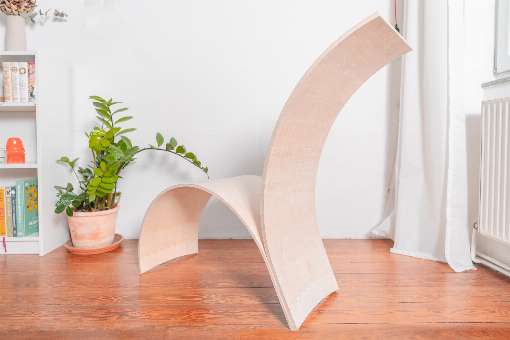 Image 4: Close-up view of the chair. Photo: University of Stuttgart / ICD, Robert Faulkner.